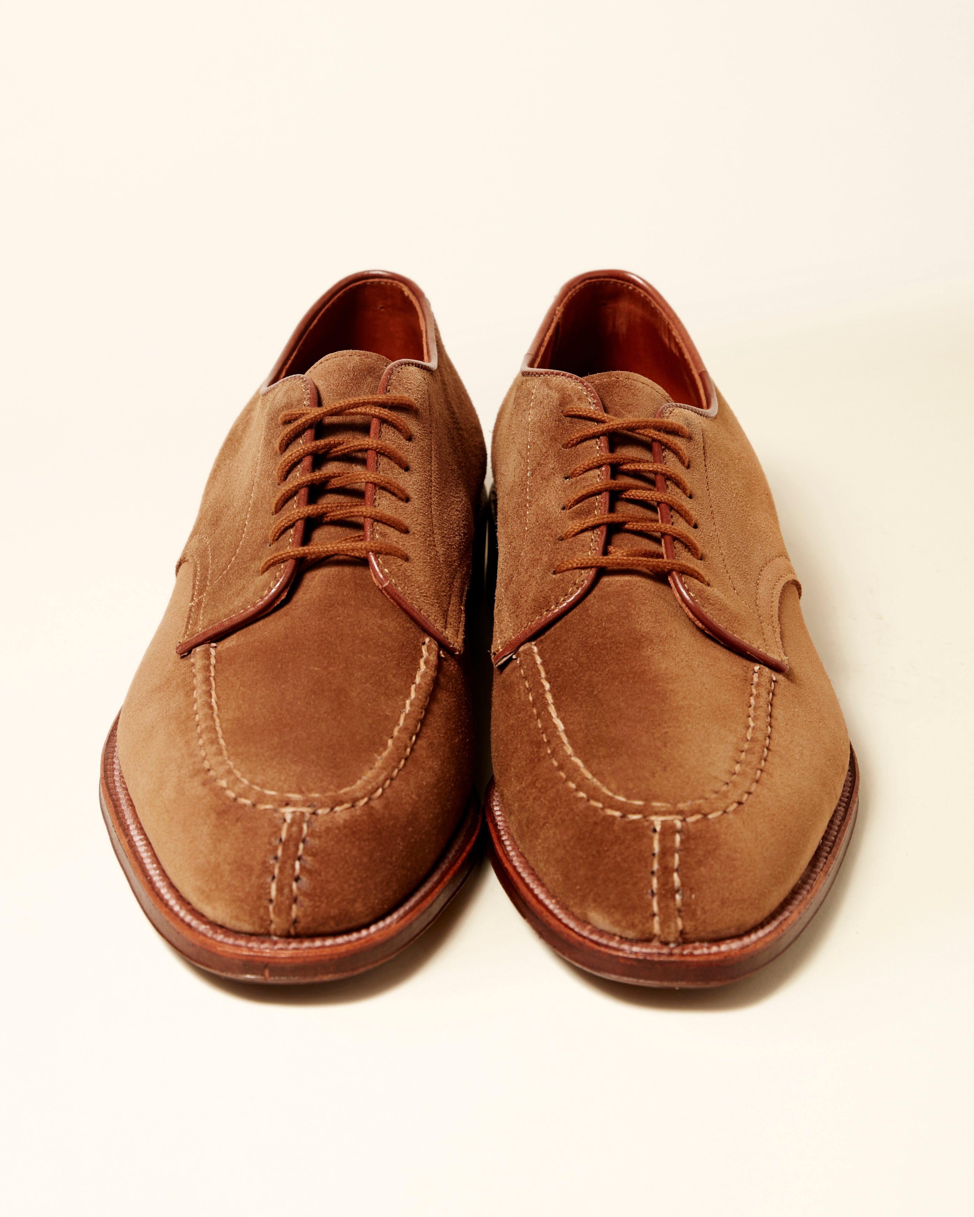 "Elliott Bay" 6-Eyelet Handsewn Norwegian Front Toe Derby in Snuff Suede, Plaza Last