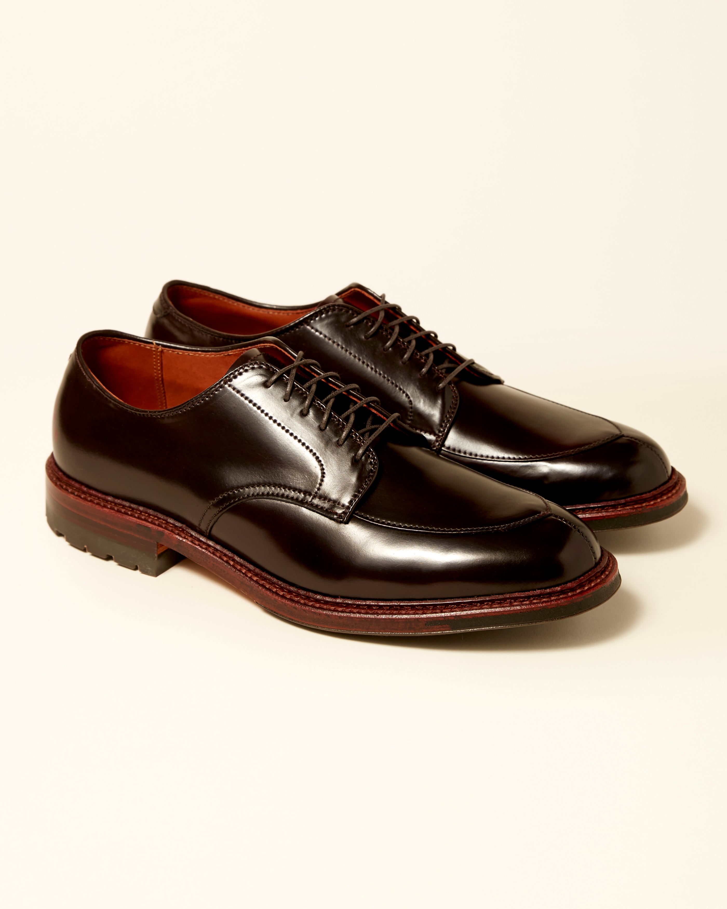 "Regent" V-Tip Derby in Color 8 Shell Cordovan, Barrie Last