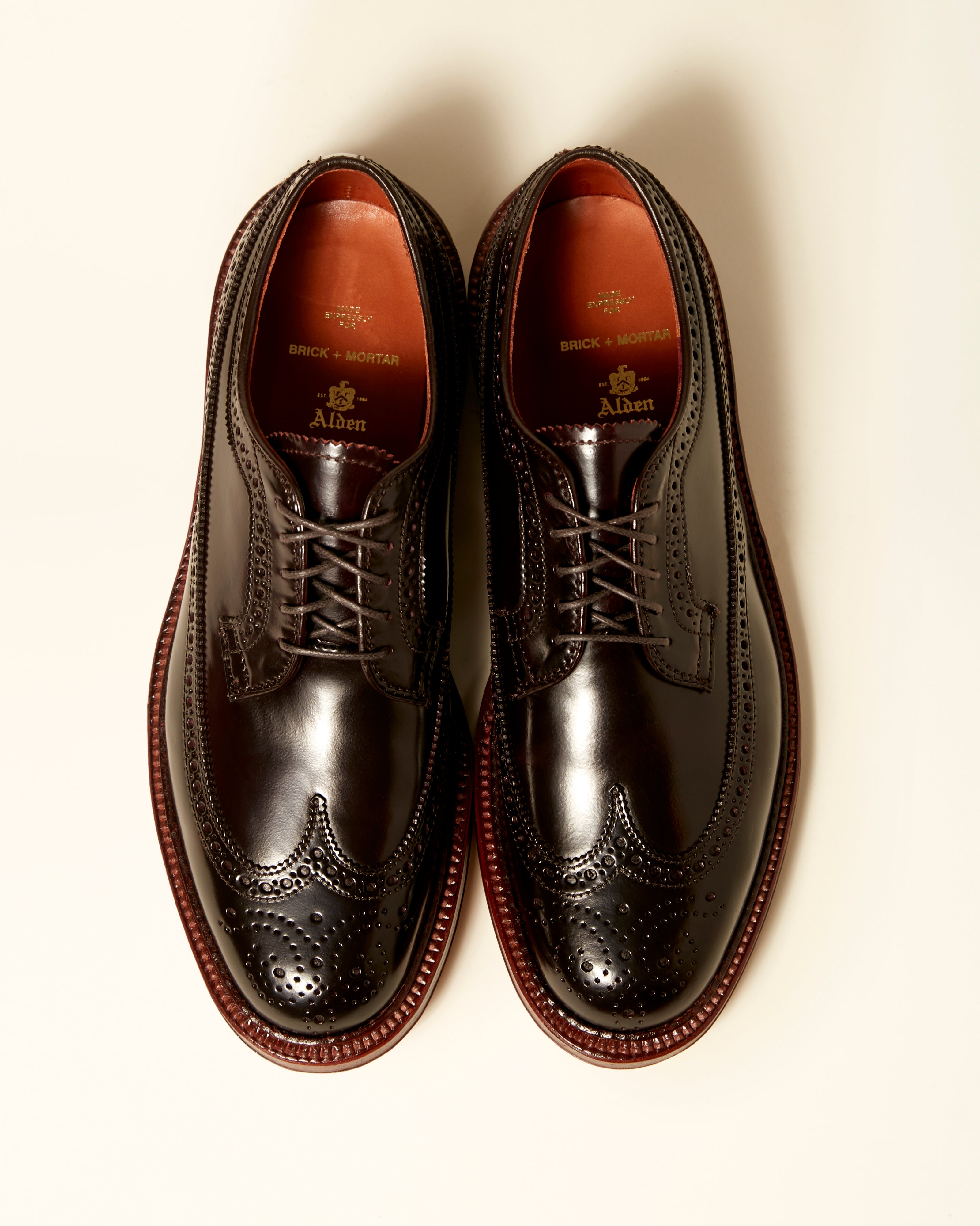 975A Long Wing Blucher in Color 8 Shell Cordovan, Barrie Last