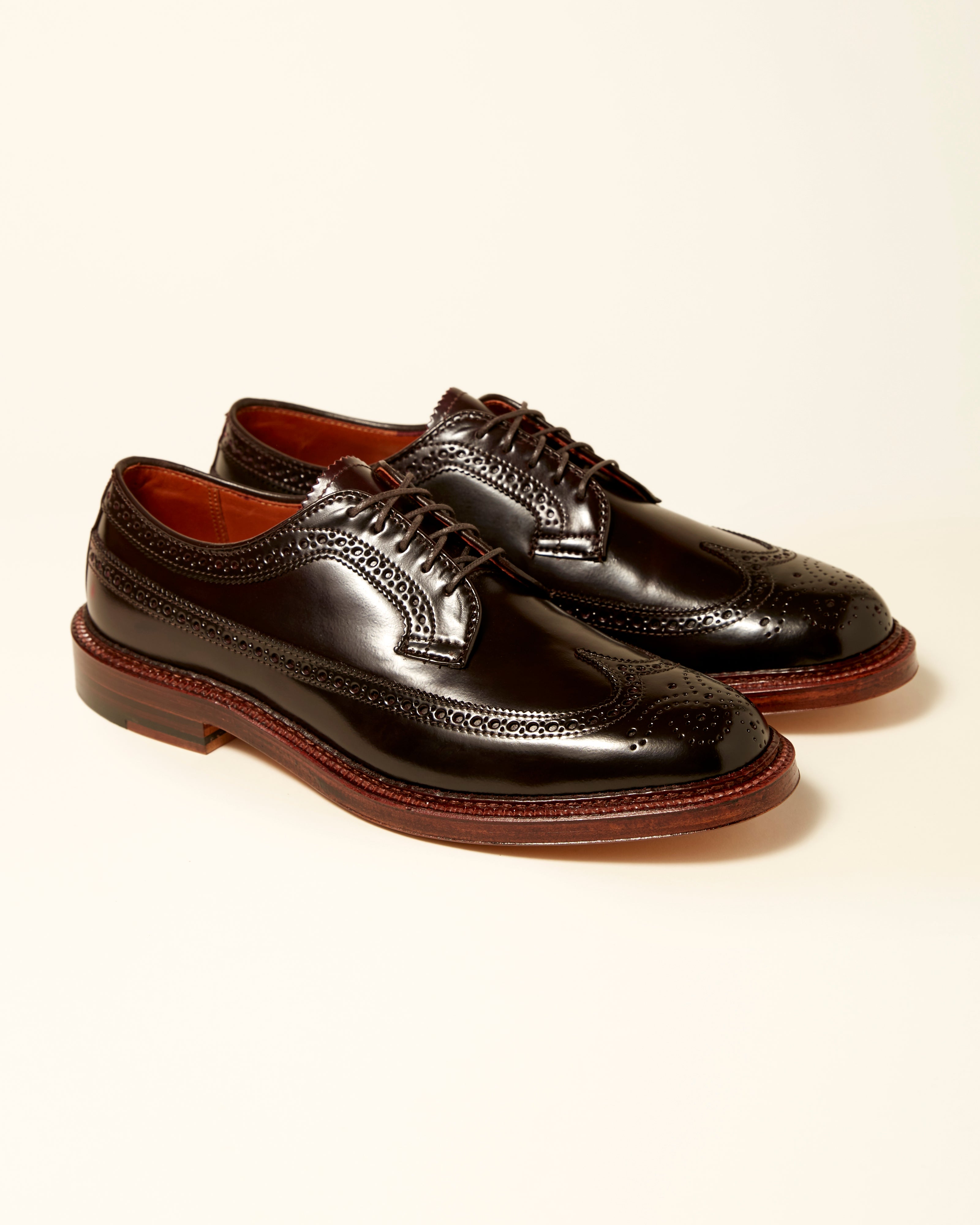 975A Long Wing Blucher in Color 8 Shell Cordovan, Barrie Last