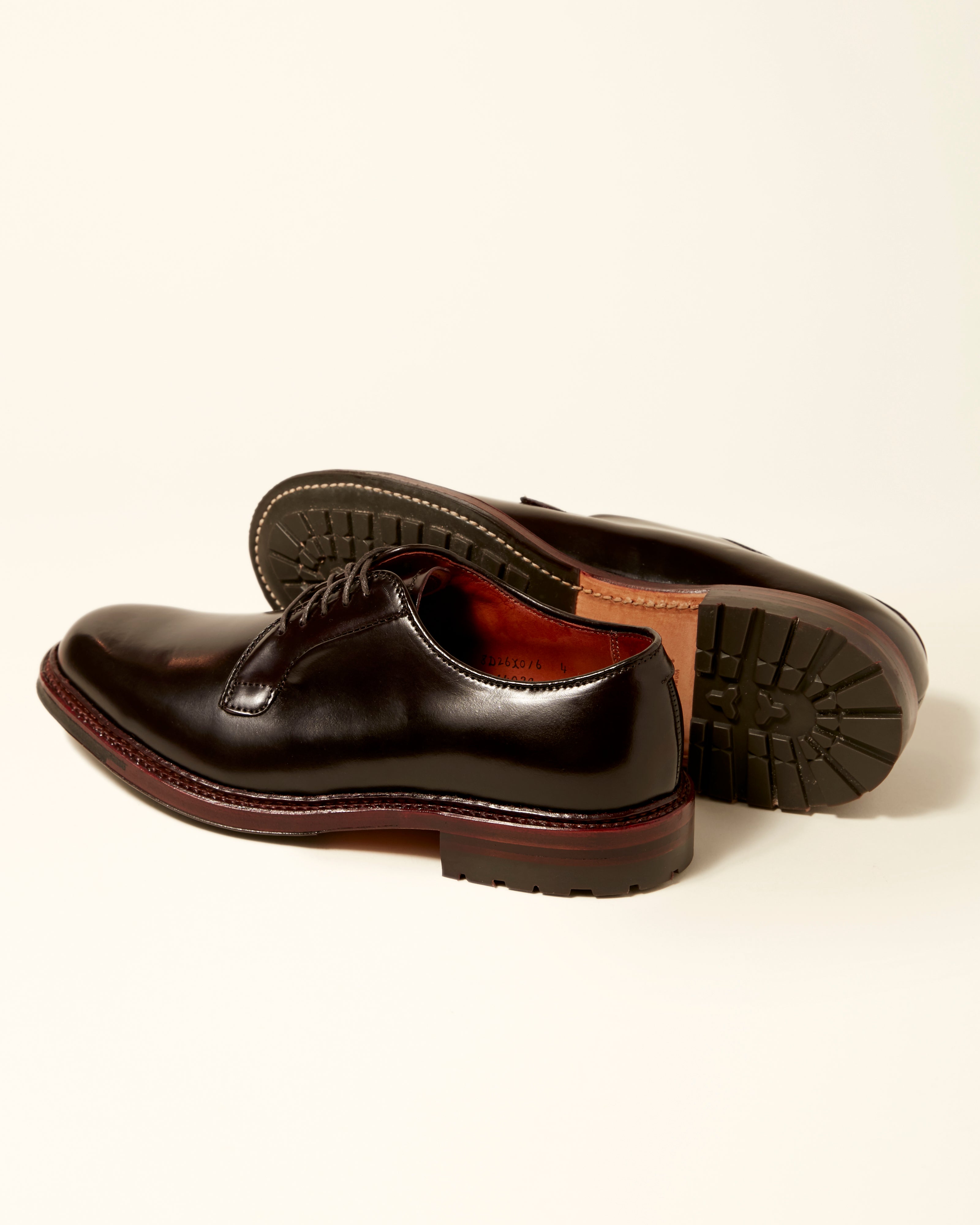 990AC Plain Toe Blucher in Color 8 Shell Cordovan, Barrie Last
