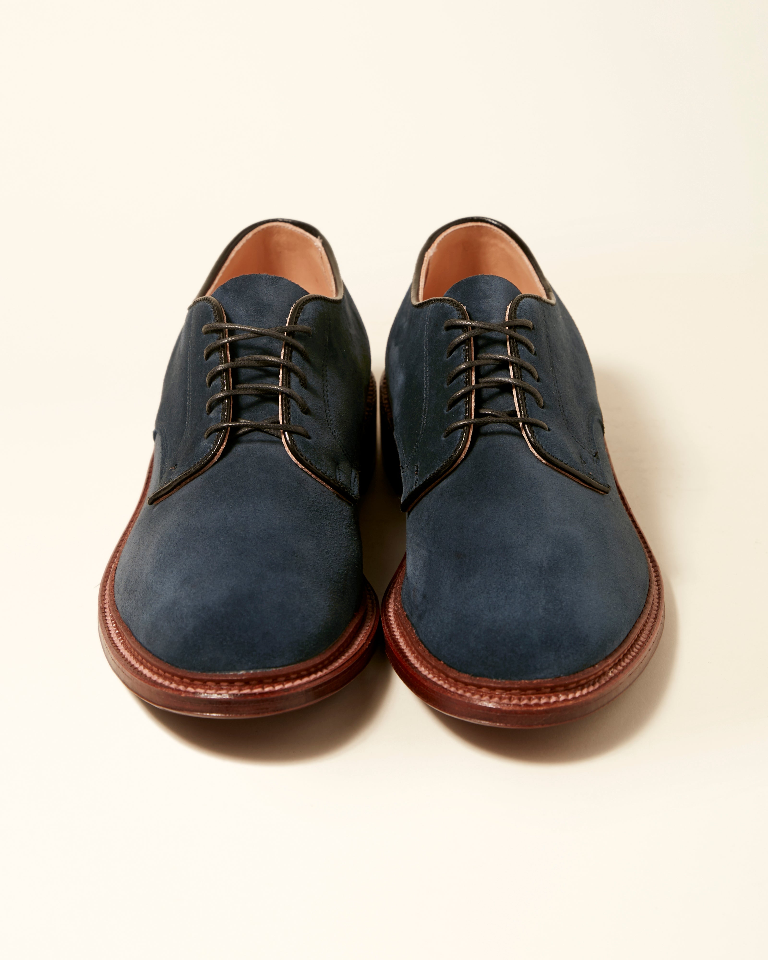 29331F Unlined Derby in Navy Suede, Barrie Last