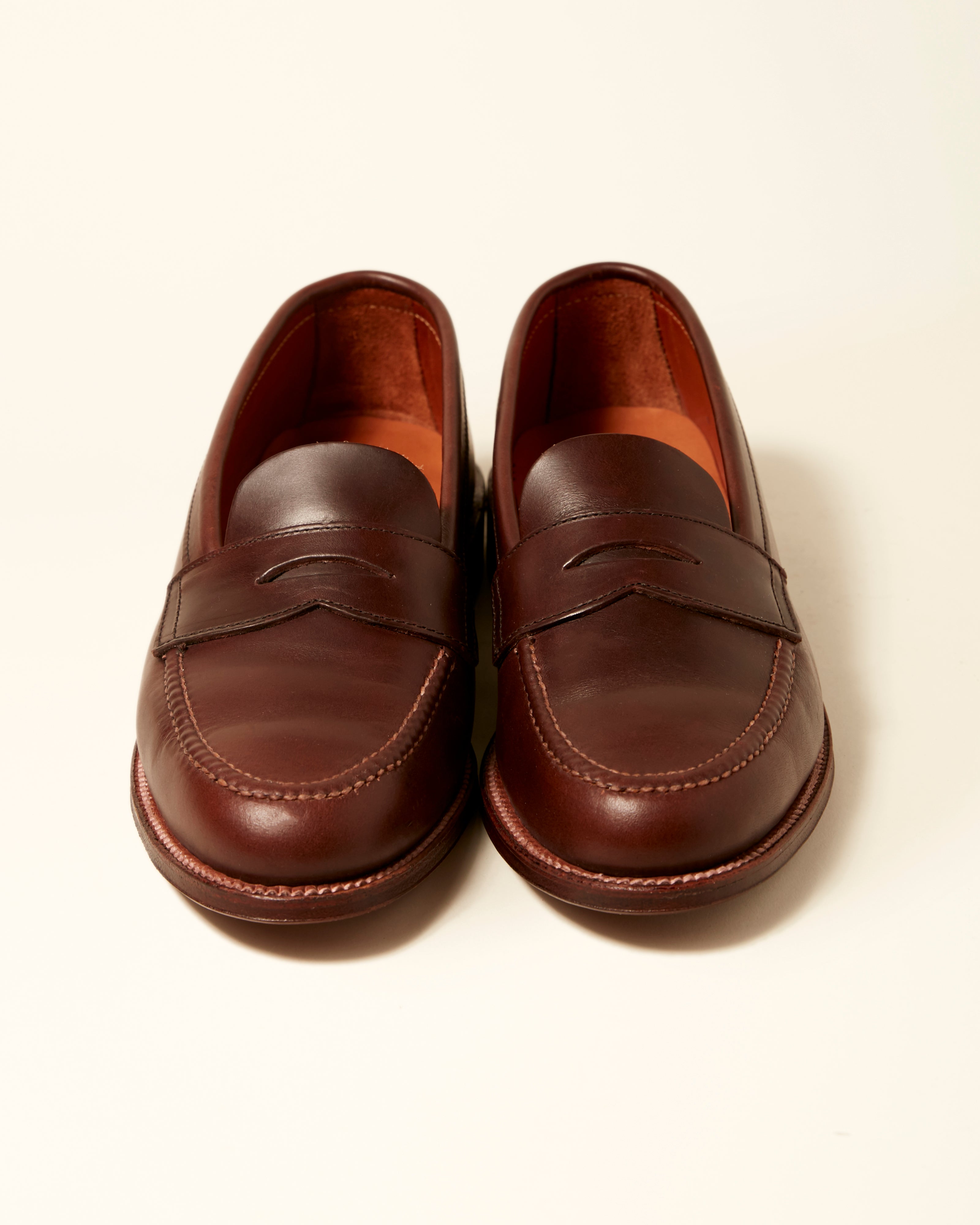17831F Unlined Leisure Handsewn Penny Loafer in Brown Chromexcel, Van Last