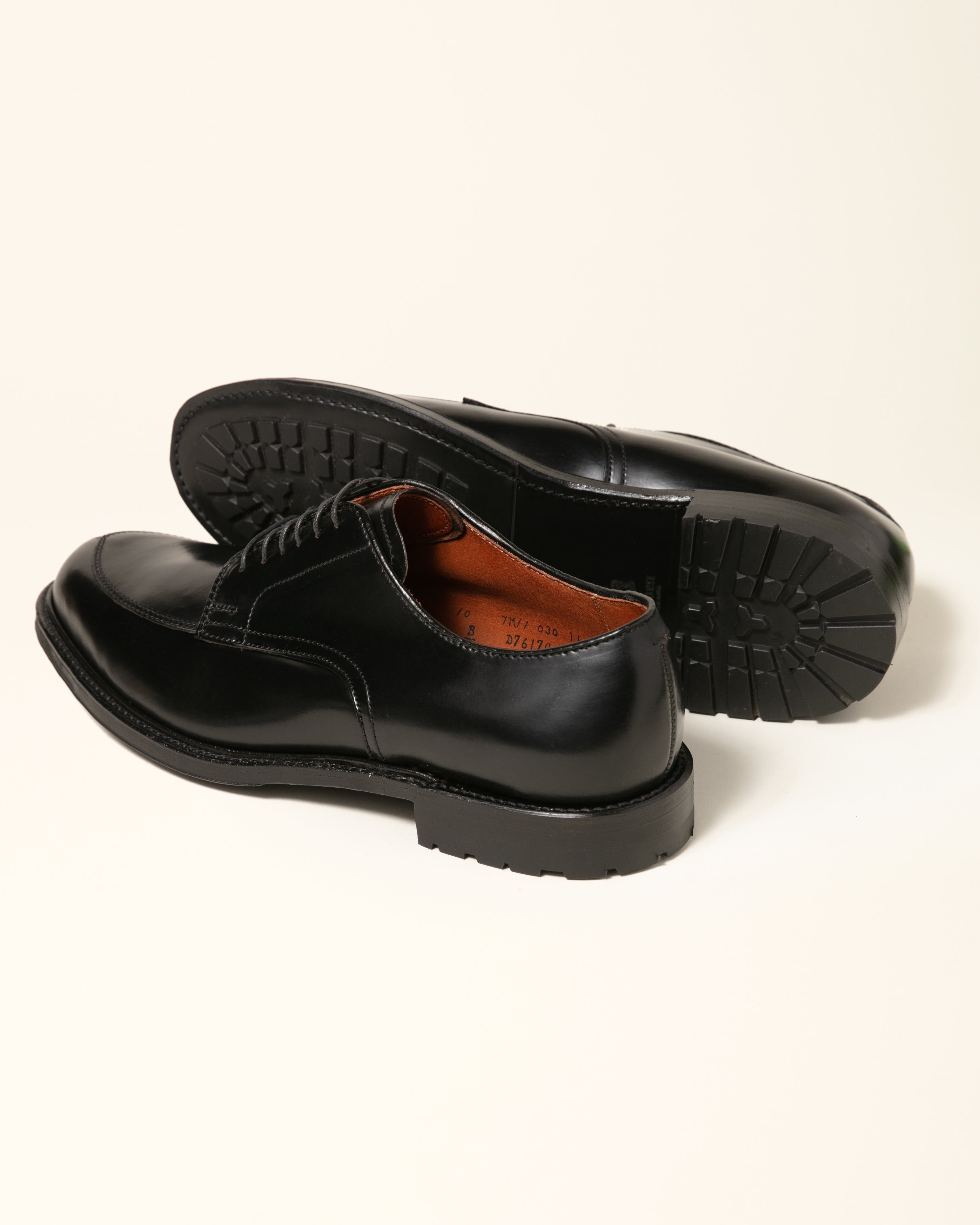 "Regent" V-Tip Derby in Black Shell Cordovan, Barrie Last