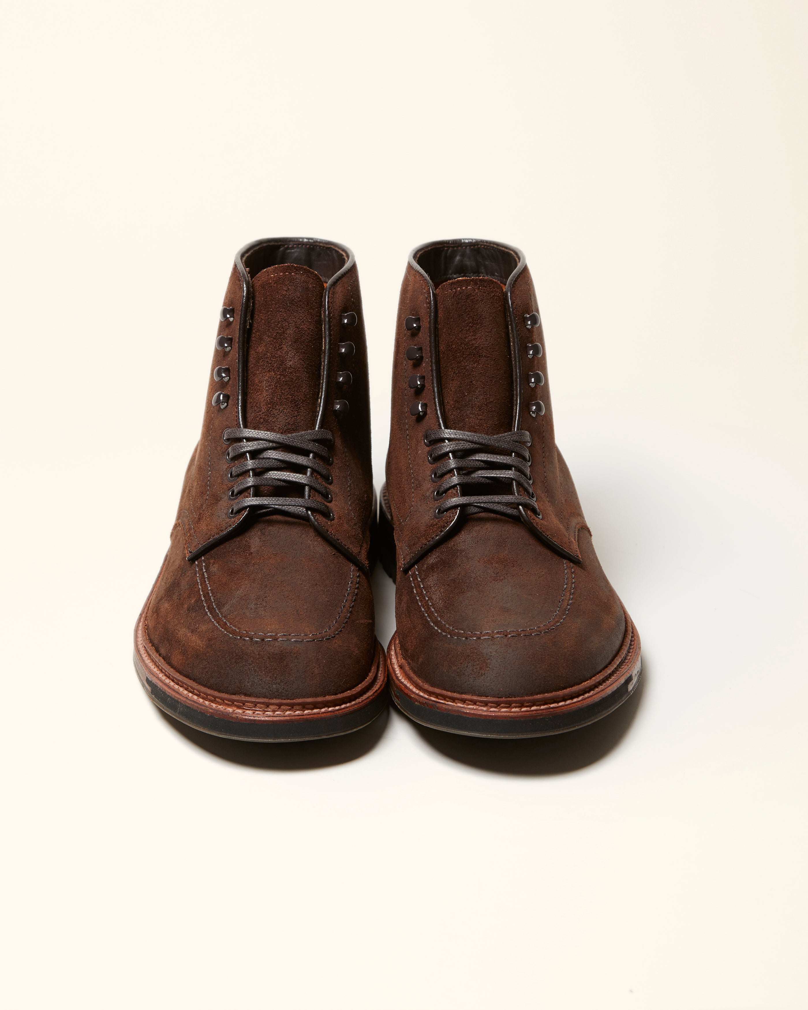 “Okanagan” Indy Boot in Tobacco Reverse Chamois, Trubalance Last
