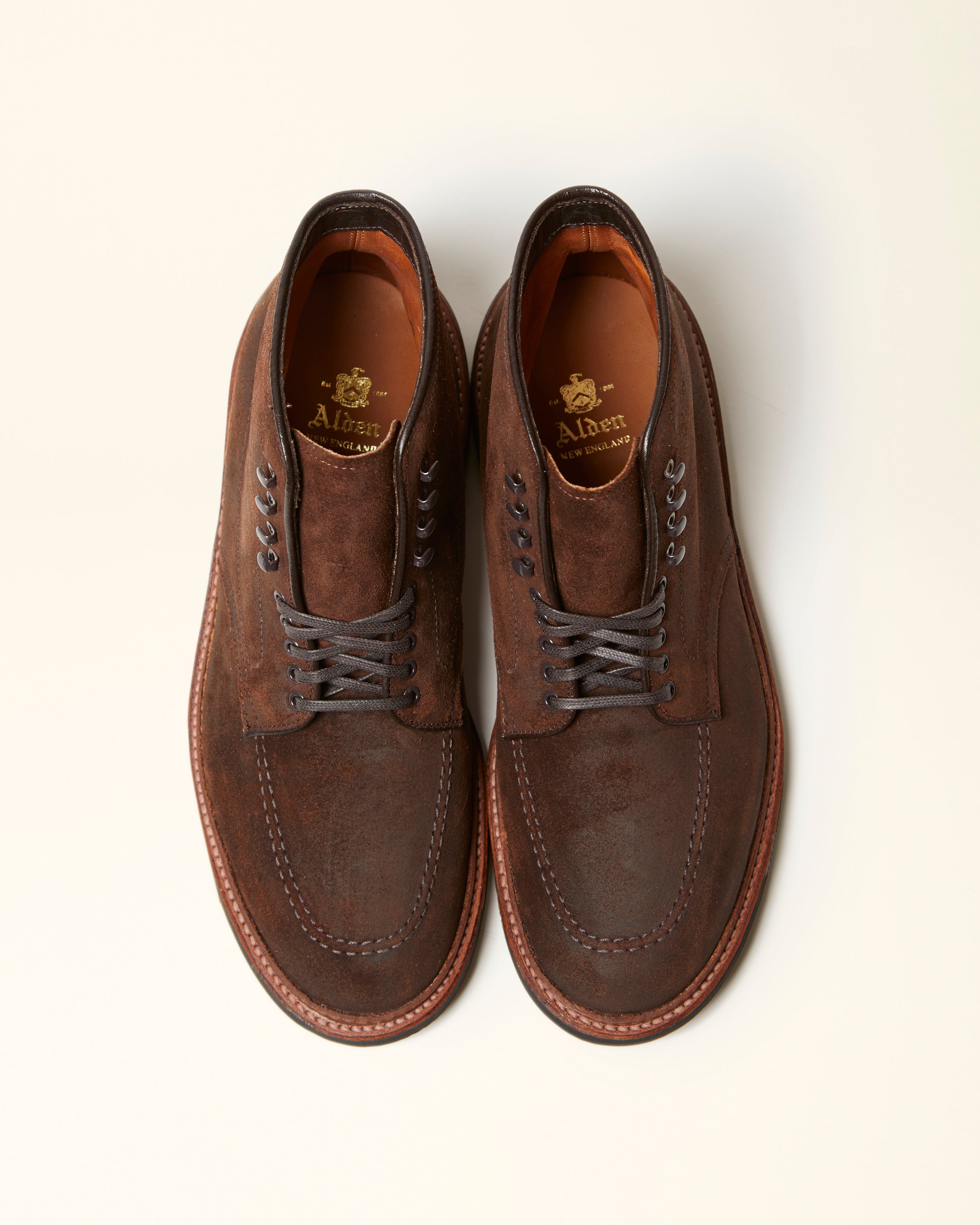 “Okanagan” Indy Boot in Tobacco Reverse Chamois, Trubalance Last