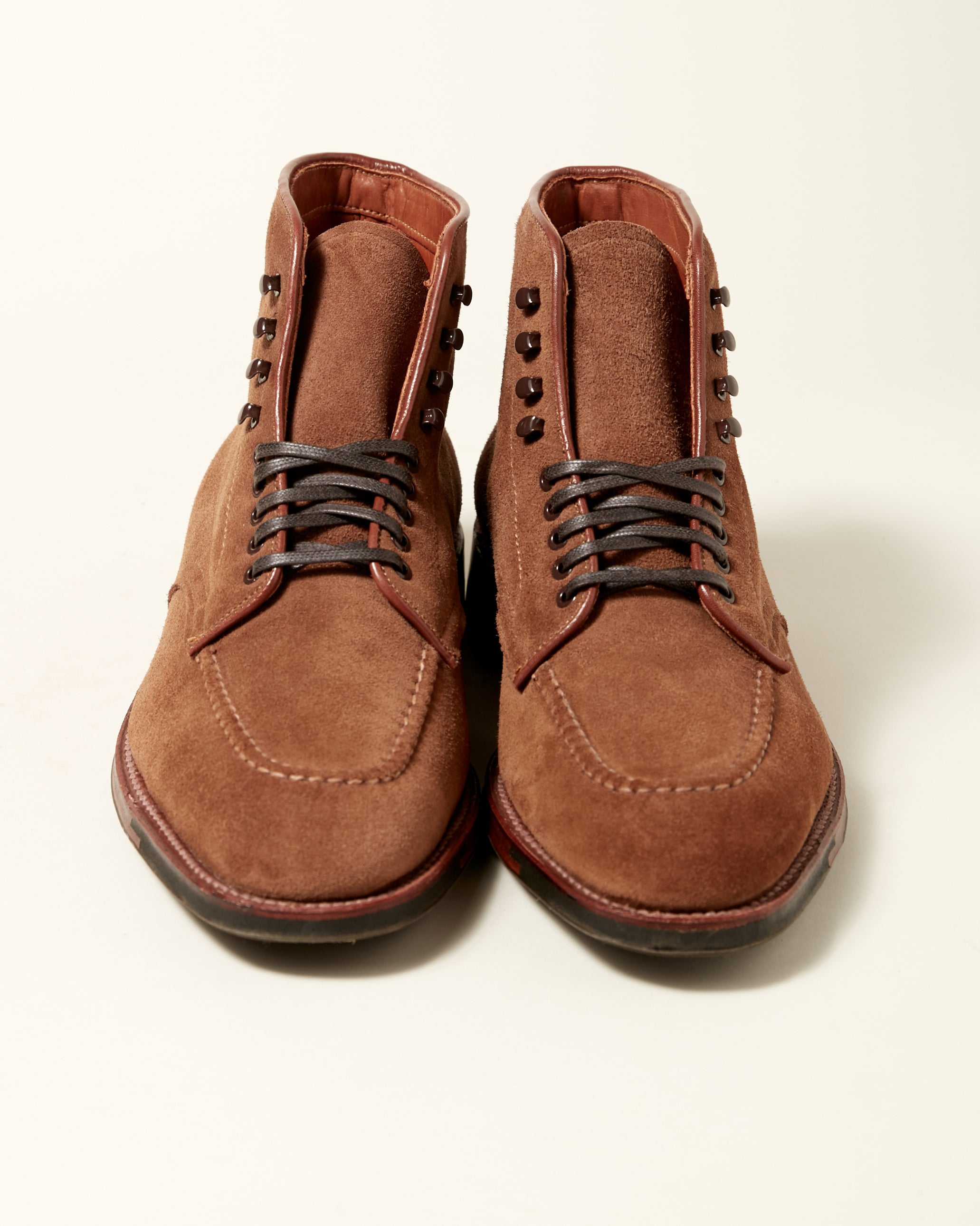 "Denny" Handsewn Indy Boot in Snuff Suede, Plaza Last