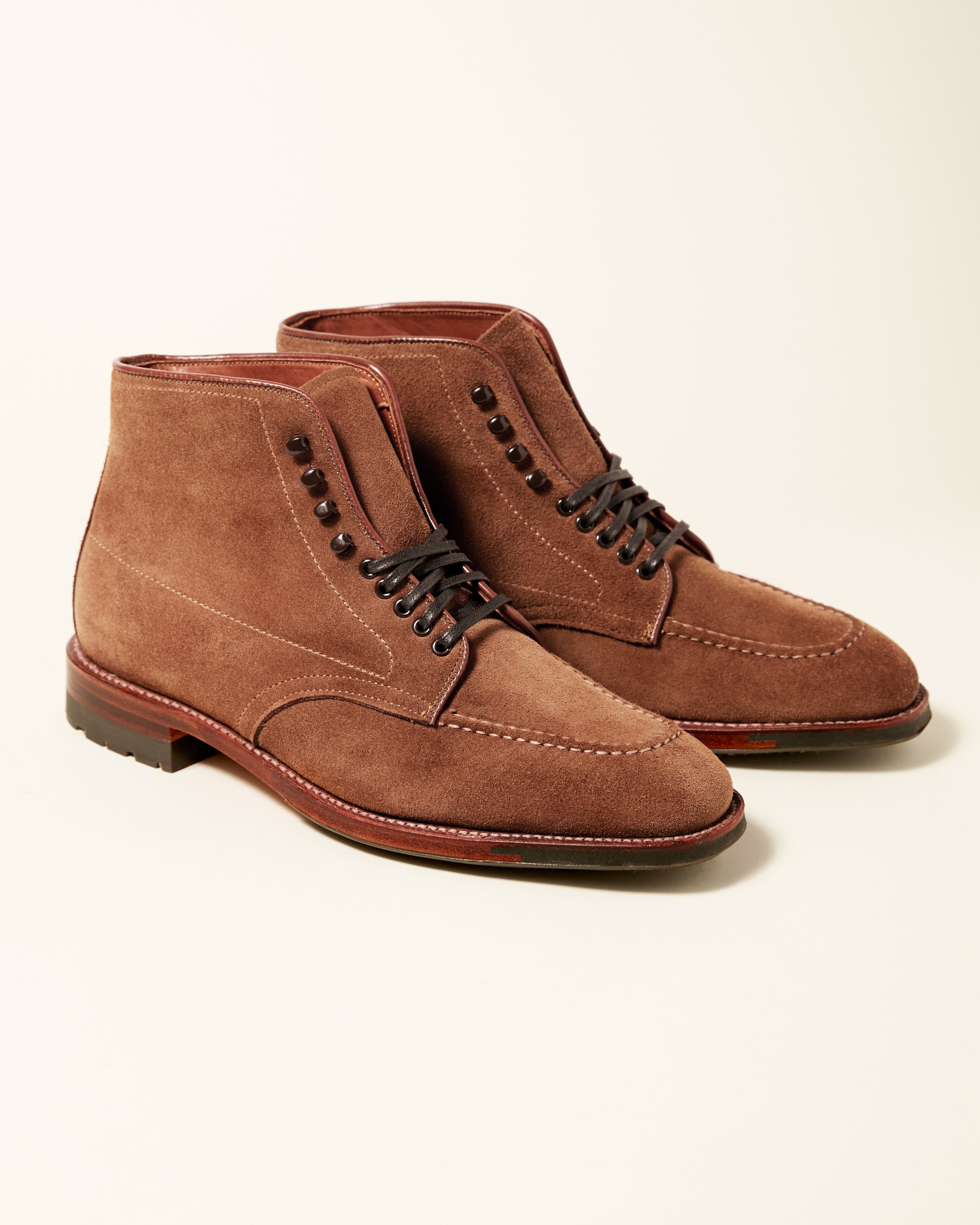 "Denny" Handsewn Indy Boot in Snuff Suede, Plaza Last