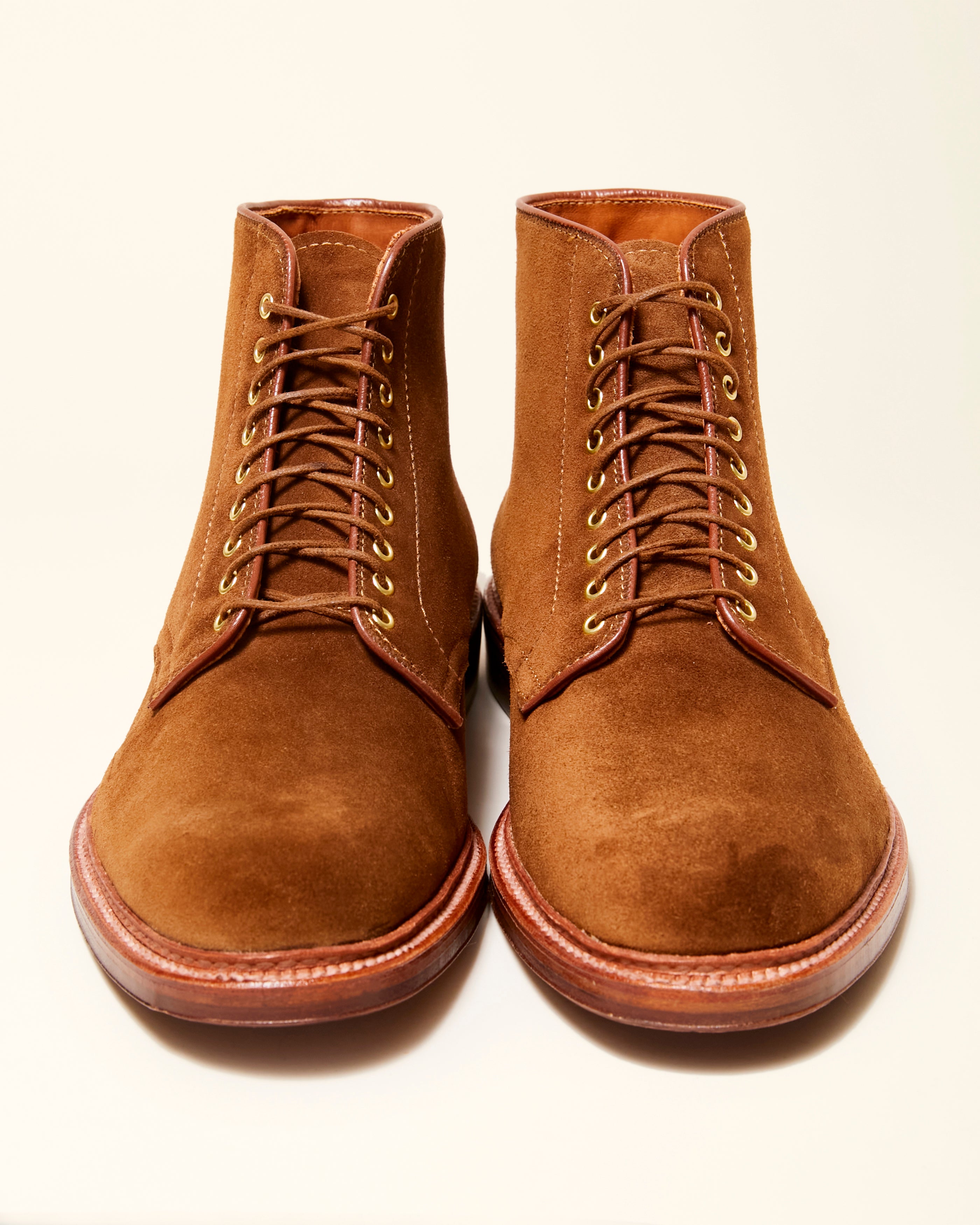 "Sullivan" Plain Toe Boot in Snuff Suede, Barrie Last