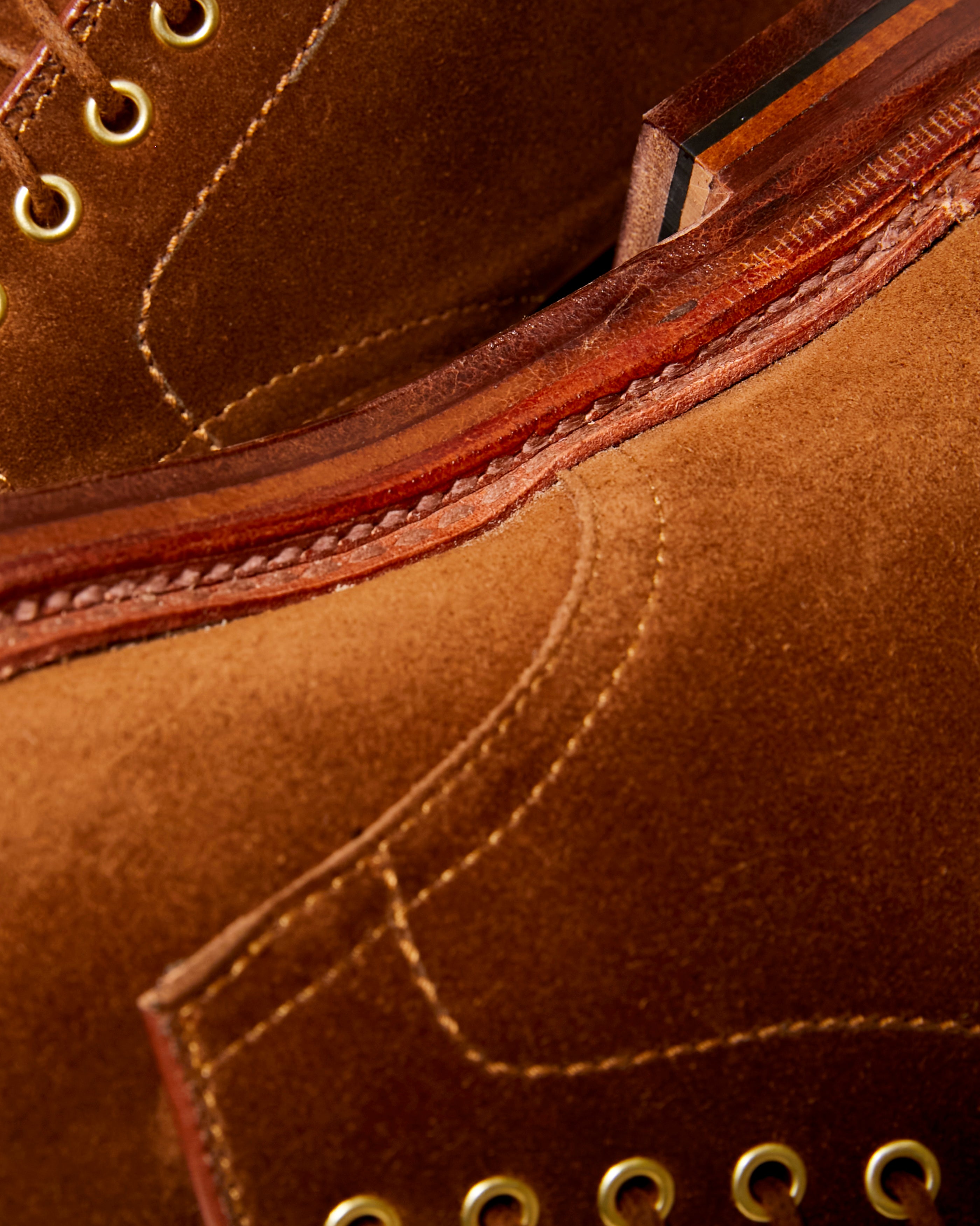"Sullivan" Plain Toe Boot in Snuff Suede, Barrie Last